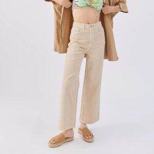 BDG UO Pants Corduroy High Wide Leg Ankle Tan Boho Size 31 #OBO1214885 NWT